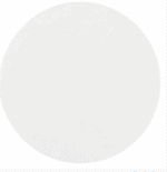 Badger & Dodo. A large, semi-transparent light gray circle—reminiscent of AeroPress Filters—appears on a white background.