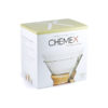 Badger and Dodo Coffee Roasters: The Chemex Filter Papers box features a beige and white design, an illustrated Chemex coffee maker on the front, and branding text. The box contains 100 filters.