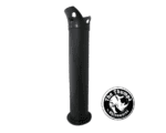 Badger & Dodo. The Rhinowares Knockbox Floor Tube is a tall black tube featuring the Thumpa logo in the bottom right corner—perfect for busy cafés, similar to the Crema Pro Knock Tube.