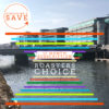 Badger and Dodo Coffee Roasters: A cityscape shows a modern riverside building with colorful lines. Text reads Pay Once 1 Year Coffee Subscription Roasters Choice. An overlay invites you to Subscribe & Save, encouraging a flavorful coffee subscription journey.
