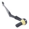 Badger and Dodo Coffee Roasters: An oral hygiene tool with a sleek black handle, similar to the Pallo Coffee Tool Group Head Cleaning Brush, features a dual-purpose design: one end has a bristled brush and the other a plastic dental pick.
