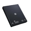 Badger & Dodo. The Scale Black Mirror Plus 2 - Timemore is a sleek black digital coffee scale with touch buttons and a compact display, ideal for precise brewing, displayed on a white background.